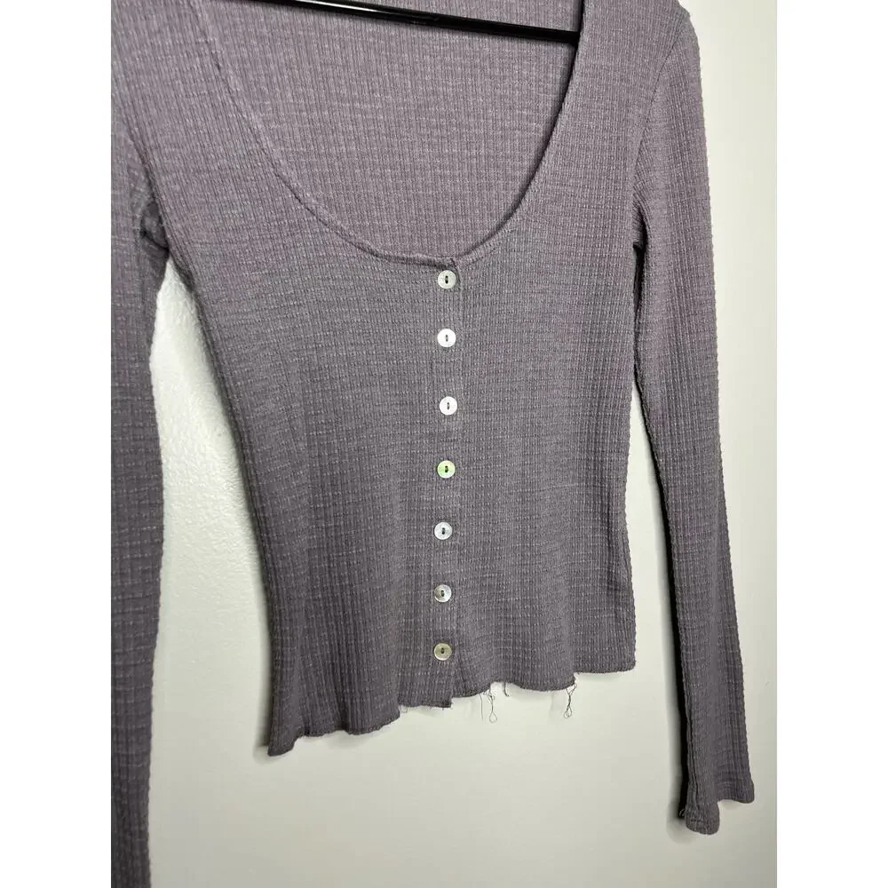 Urban Outfitters Button Down Brown Longsleeve Casual Neutral Shirt Womens Small